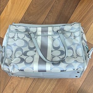 Coach Gray Signature Baby Bag Used
